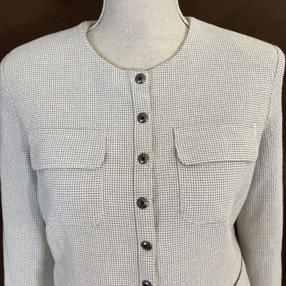 Cabi Carol Anderson by Invitation 2 in 1 Jacket Size 6  w/ Zip Off Peplum Blazer - Picture 4 of 9